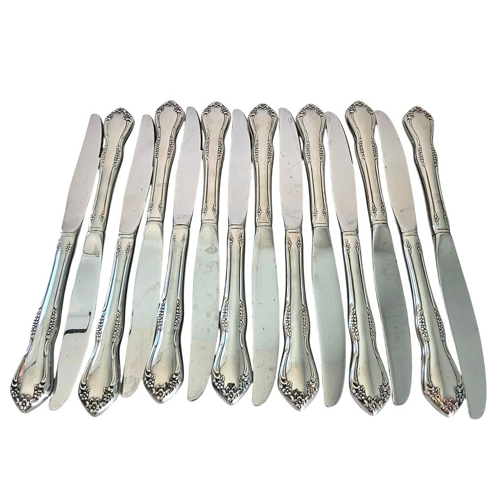 Oneida Mansfield Amadeus Set of 14 Dinner Knives Stainless WM Rogers Deluxe